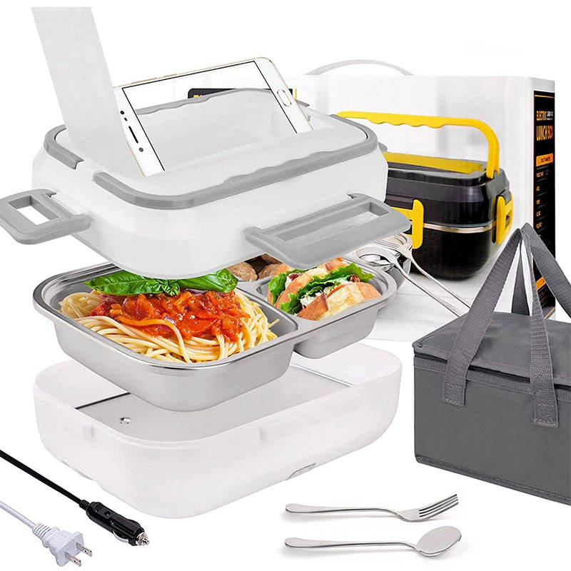 🍱 Hordozható Elektromos Ételdoboz 1.5L – Rozsdamentes Acél, Hőtartó Táskával