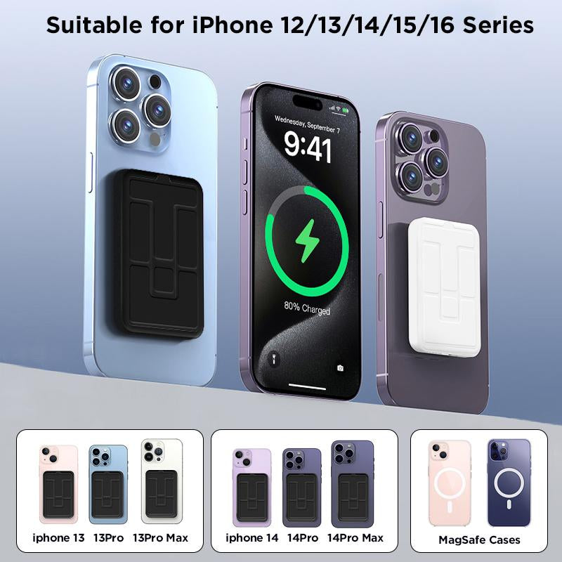 10000Mah Magnetic Power Bank,Foldable Wireless Portable Charger with LED Display,Fast Charging for Iphone 16/15/14/13/12 Pro/Pro Max/Plus, Compact Silicone