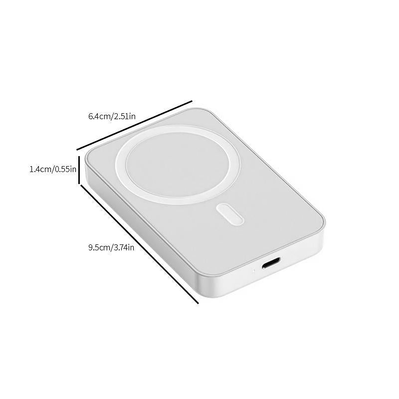 【Presale】5000Mah Magnetic Power Bank, Wireless Portable Charger, Fast Charging Magsafe Battery Pack for Iphone 16/15/14/13/12/Plus/Pro Max, Compact Device